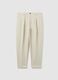 Beige chino trousers in pure cotton regular fit_0