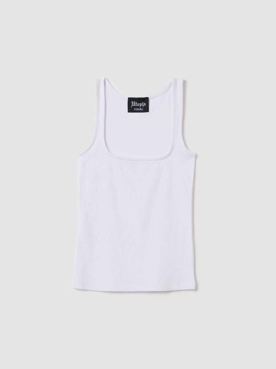 Tank Top Square Neck White_4