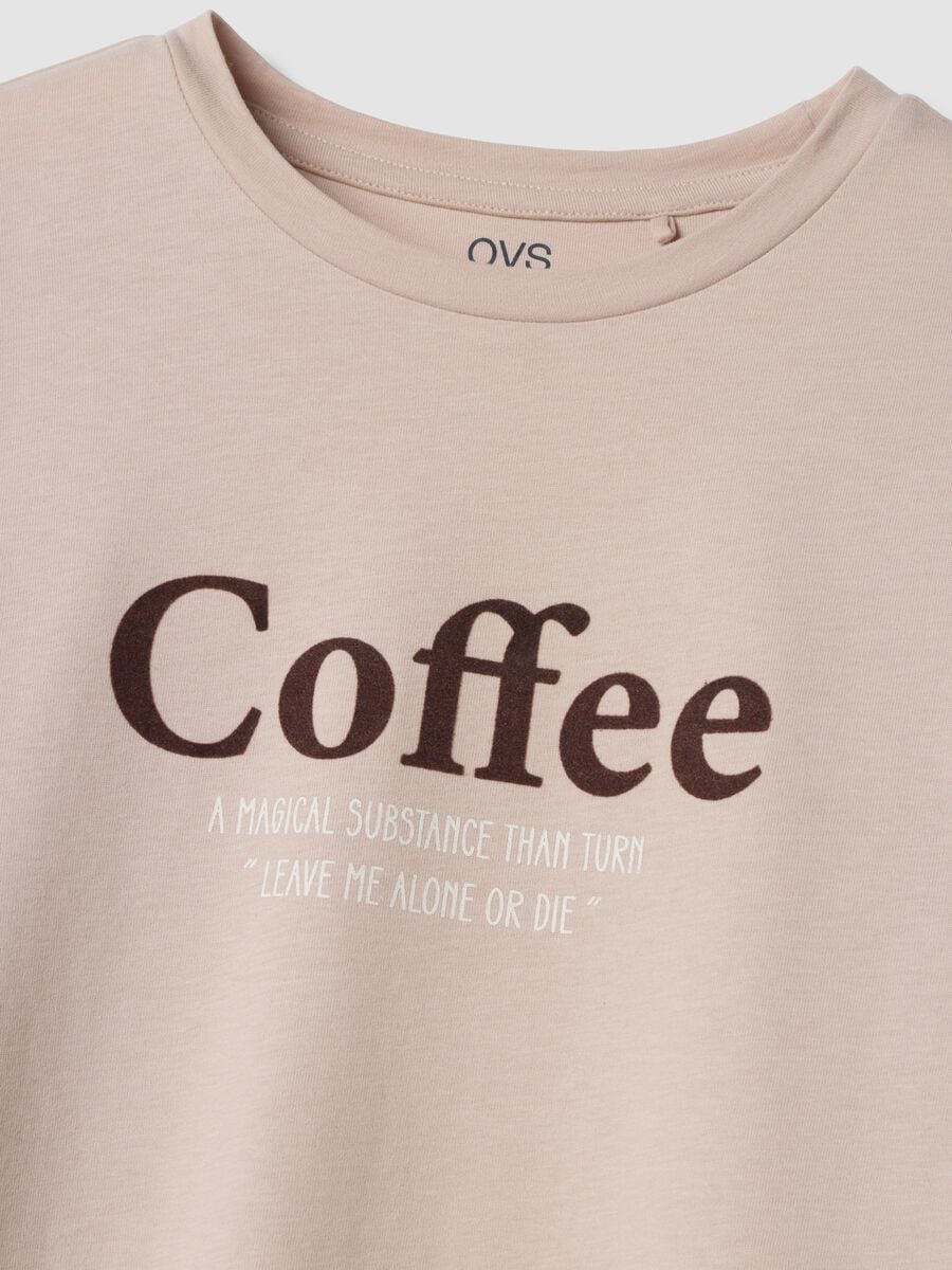 Taupe grey organic cotton pyjamas with print_5