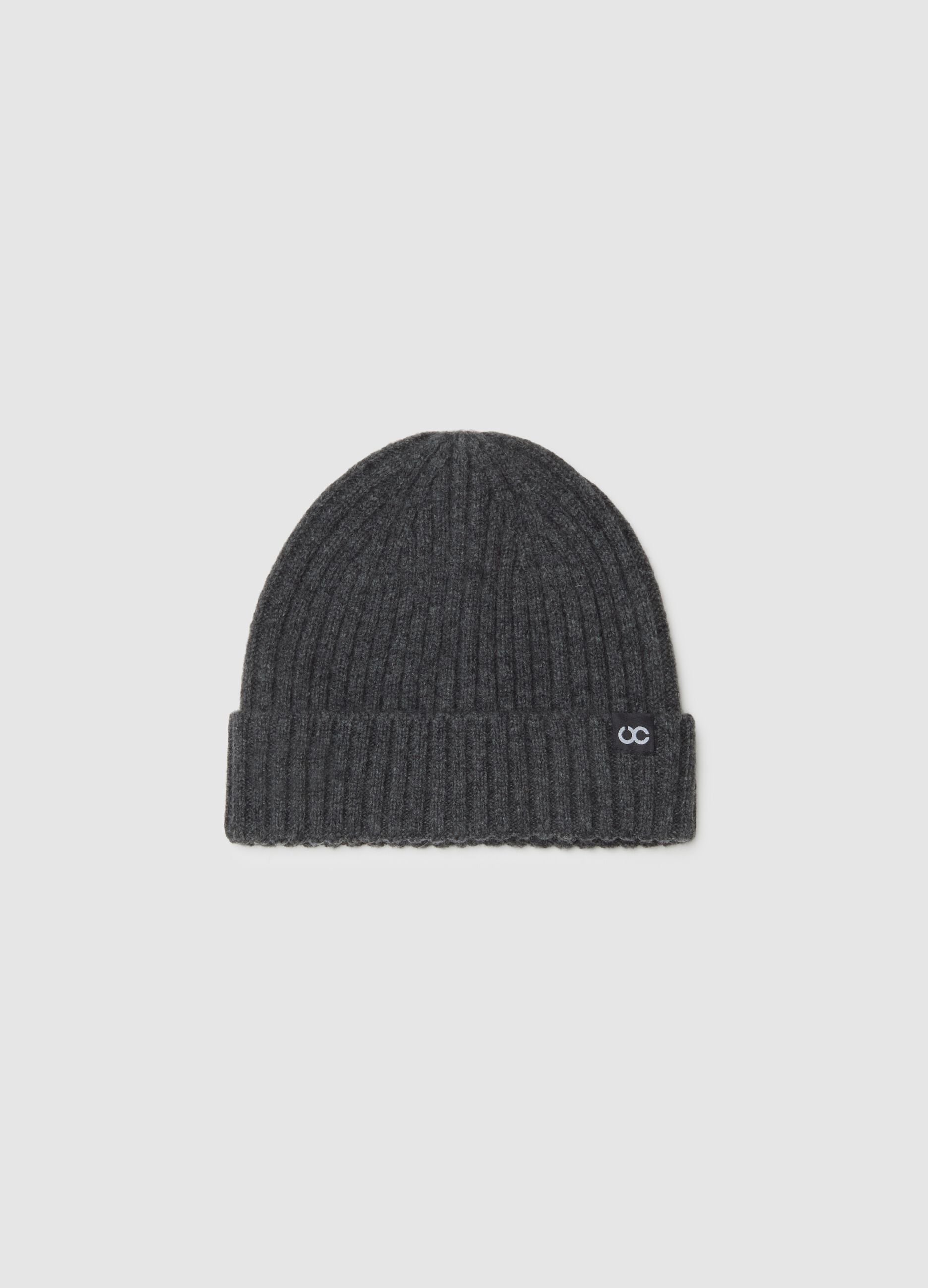 Grey pure wool hat