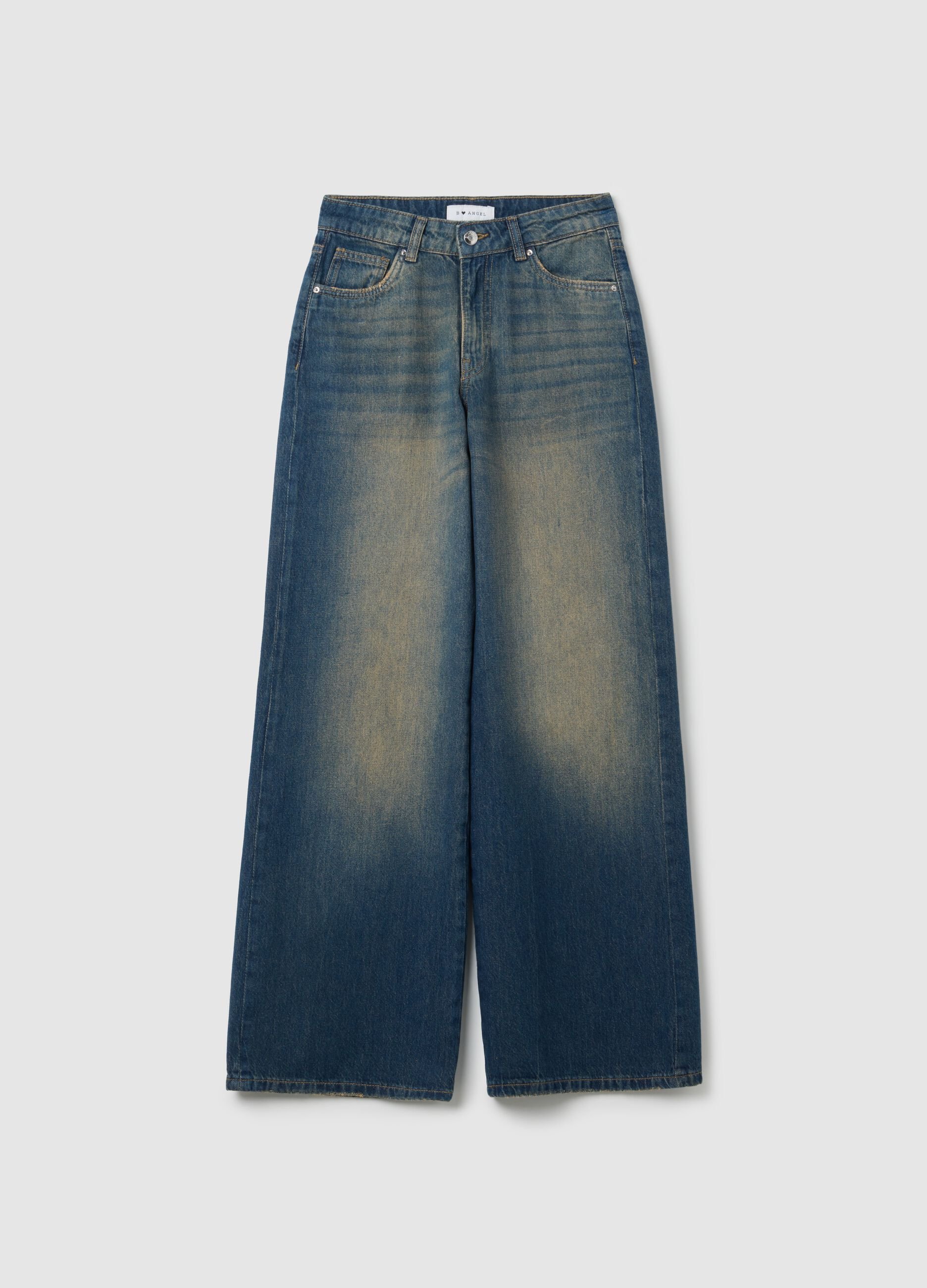 Baggy denim pure cotton jeans