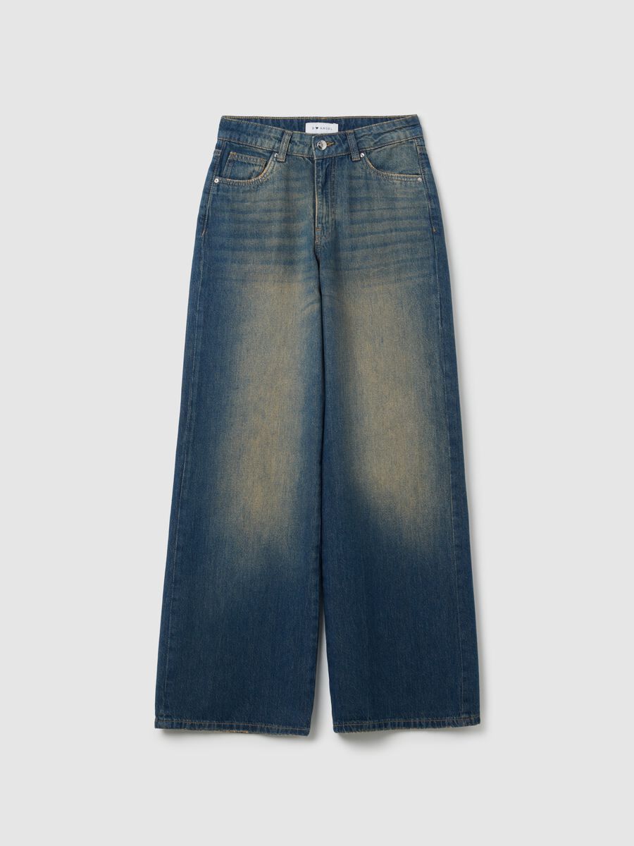 Baggy denim pure cotton jeans_4