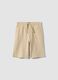 Boys&rsquo; beige pure cotton comfort-fit shorts_3