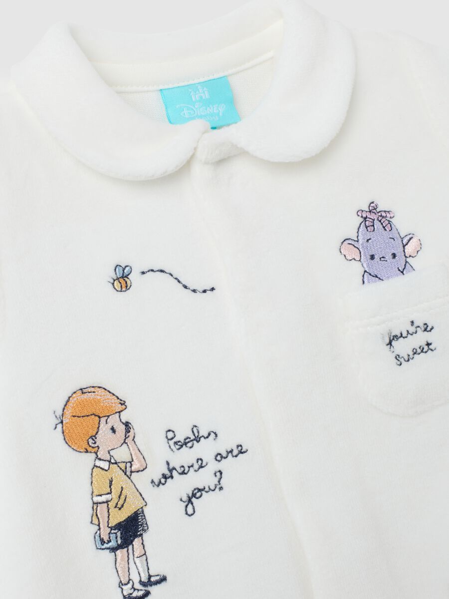 Tutina da neonato in misto cotone bianca con stampe_2