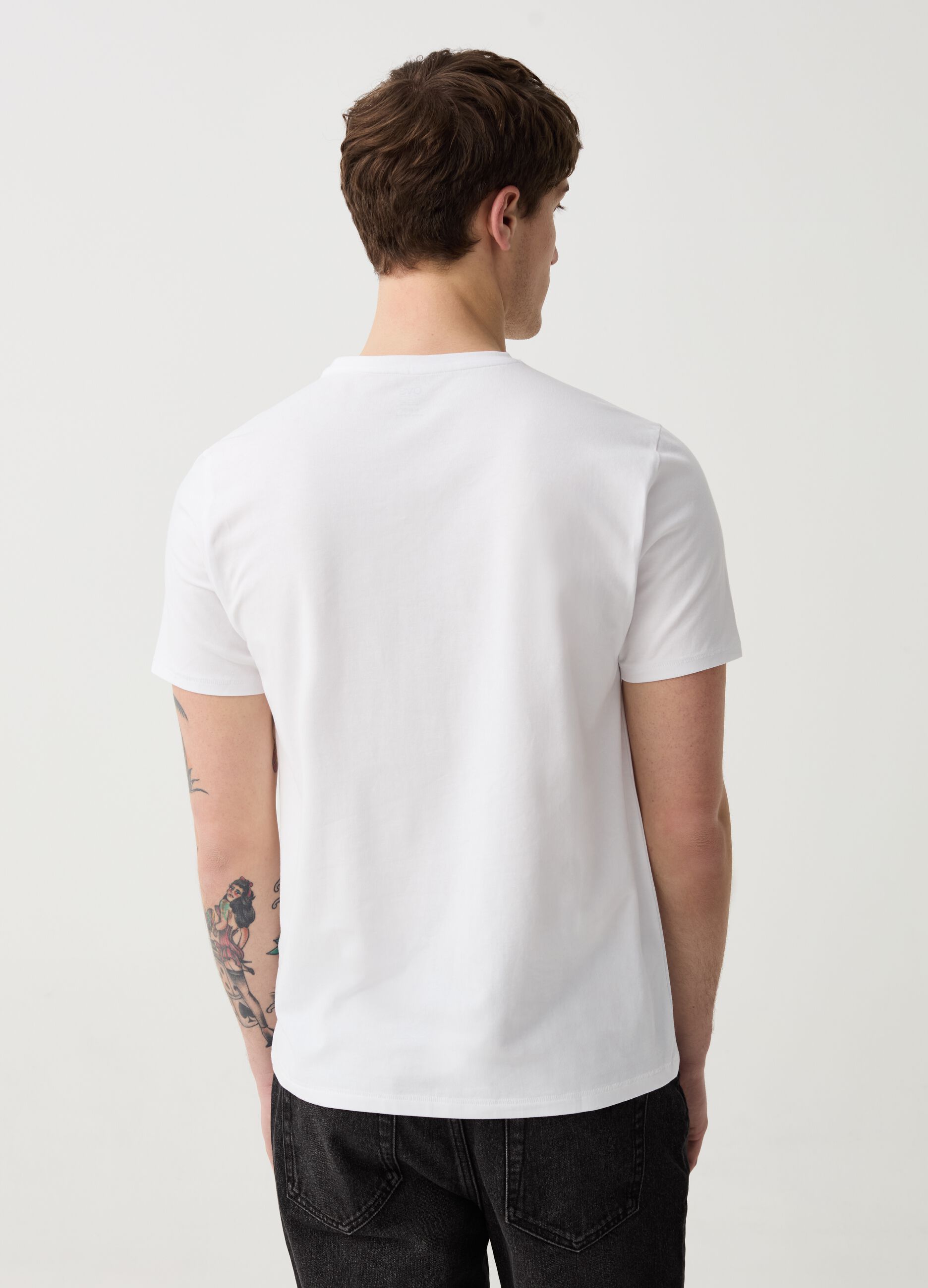 T-shirt slim fit in cotone bio stretch