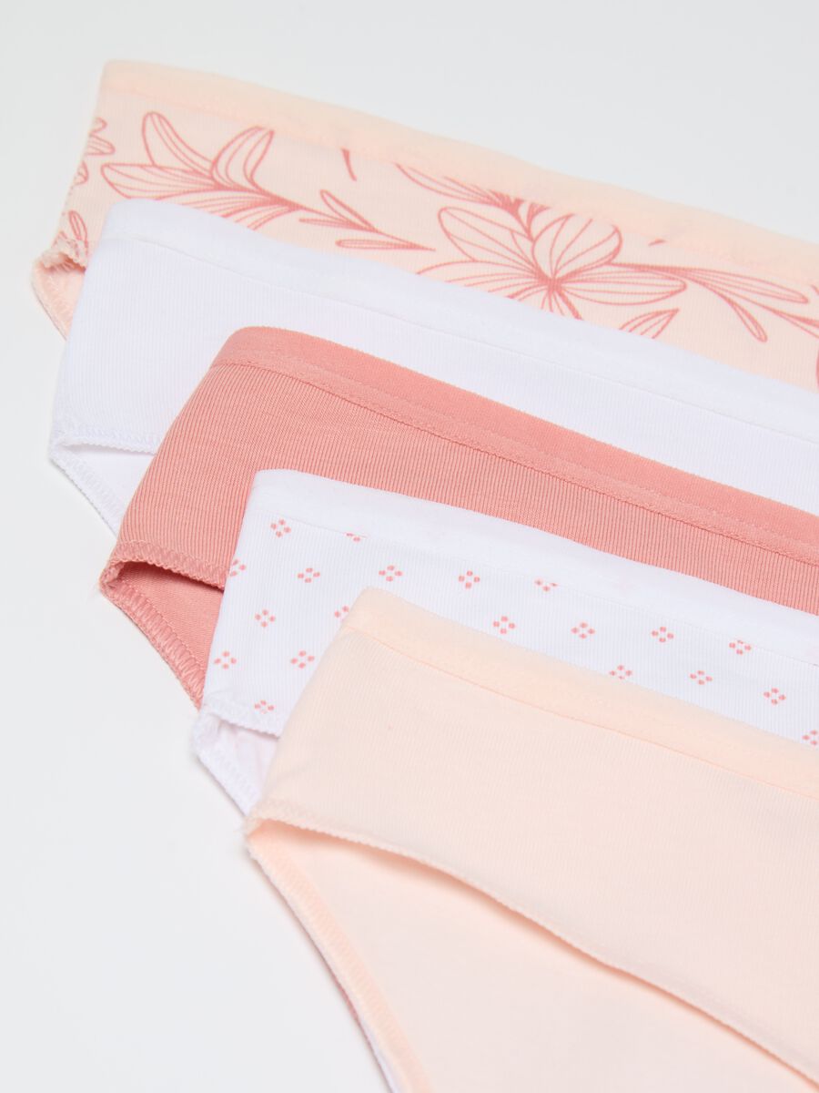 Five-pack briefs in stretch cotton with pattern_5