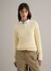 Yellow pure cotton regular fit cable knit jumper_2