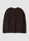 Brown stretch-fabric cardigan with deep V-neckline_6