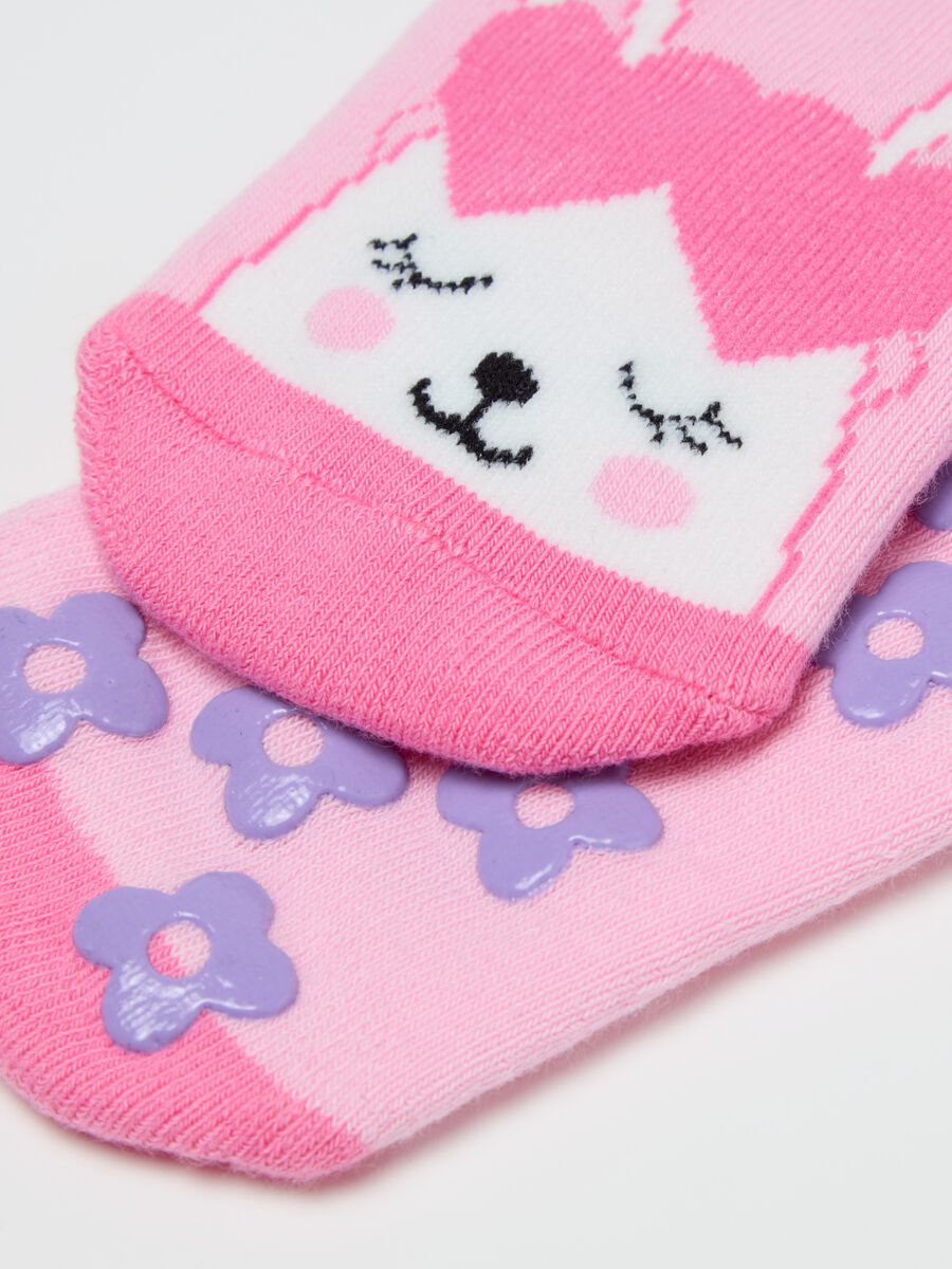 Slipper socks with rabbit design_2