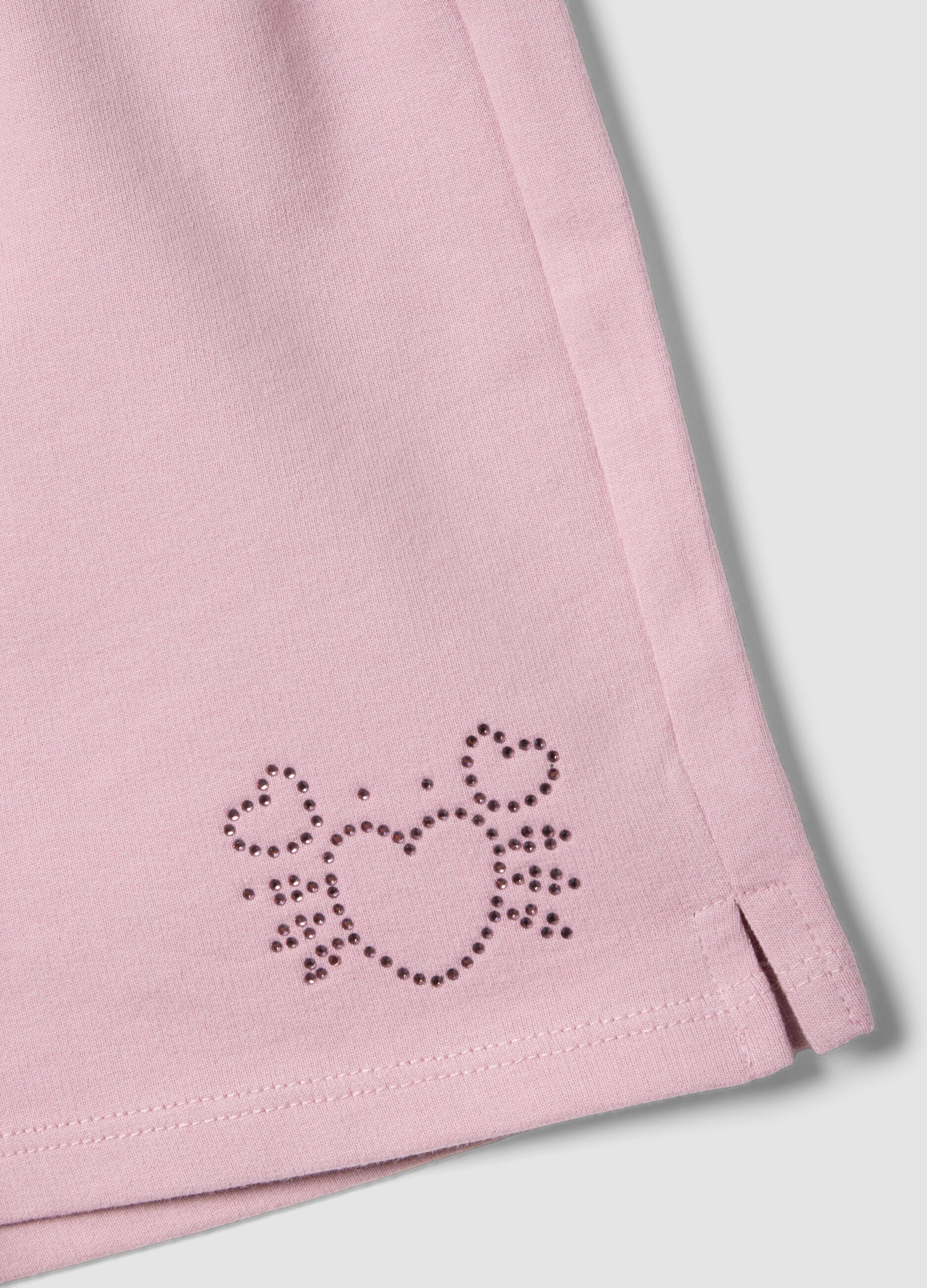 Girls&rsquo; pink pure cotton shorts with elasticated waistband