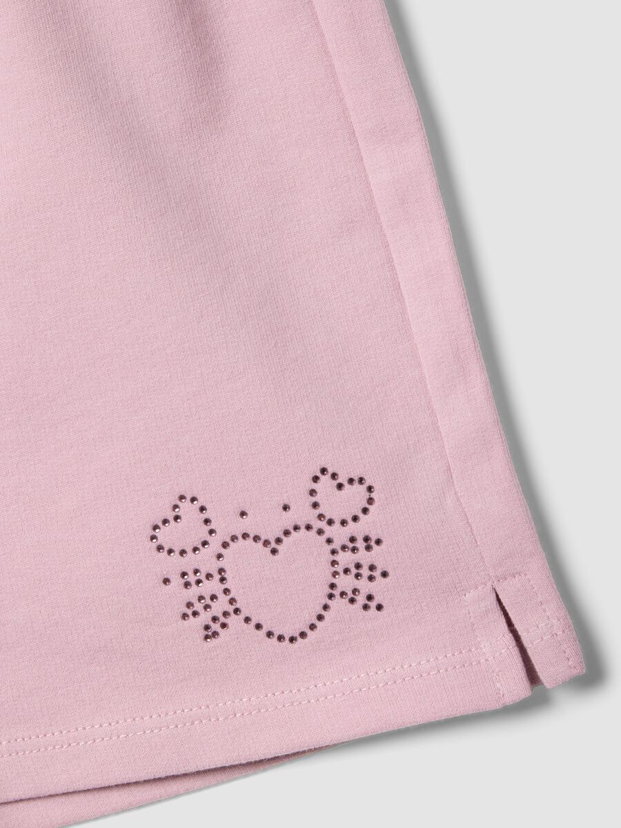 Girls&rsquo; pink pure cotton shorts with elasticated waistband_2