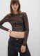 Brown cropped sequin top_3