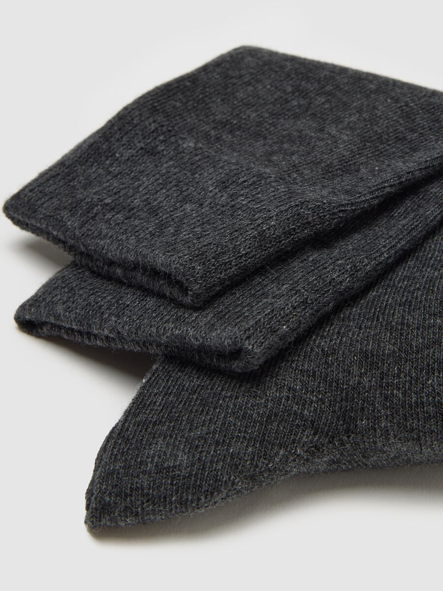 Grey Cotton Blend Sock Tripack_2