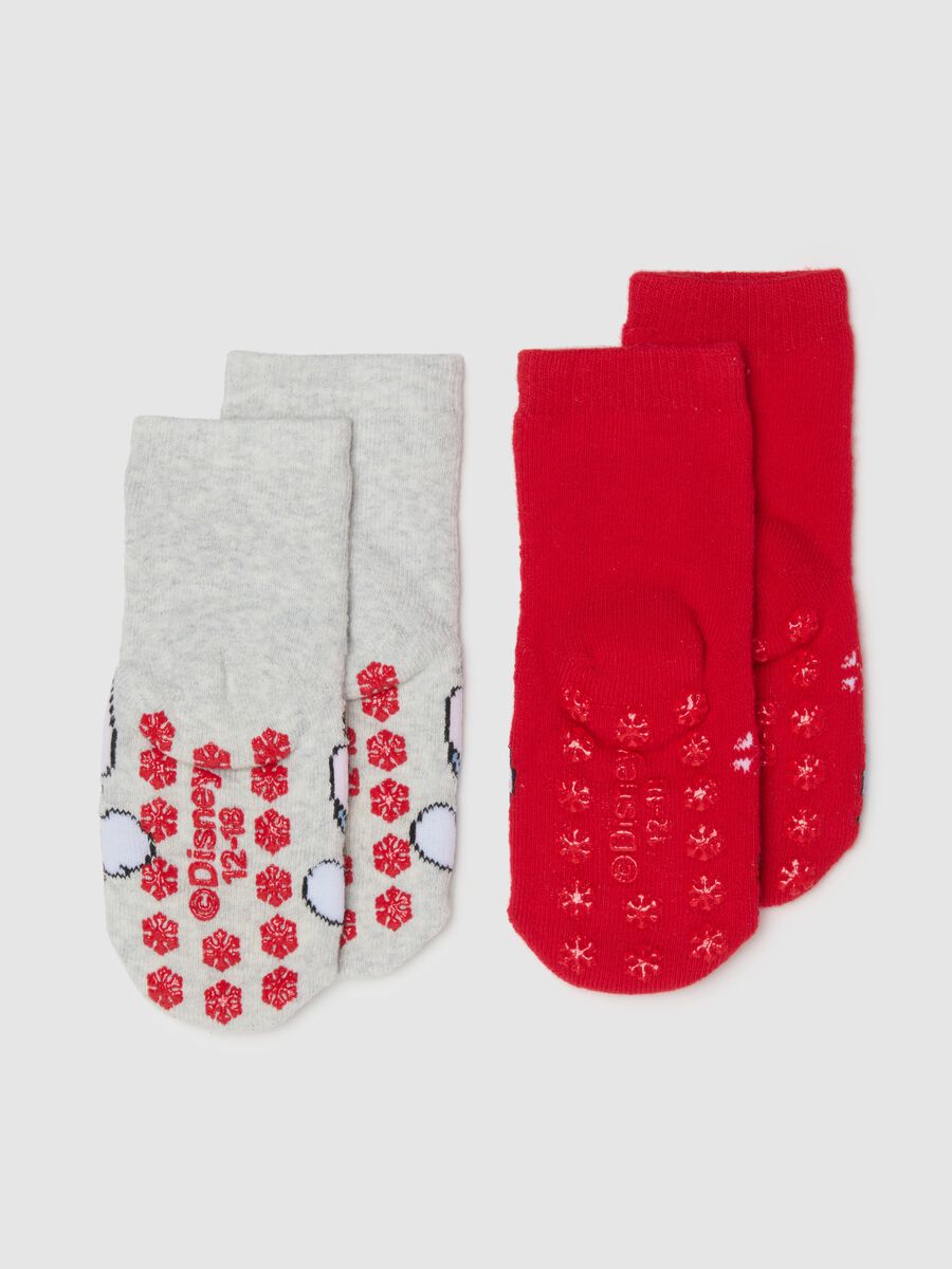 Disney Infant Anti-Slip Multicolor Cotton Blend Socks Twin Pack_1