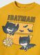 Yellow regular fit pure cotton Batman print children's outfit_3