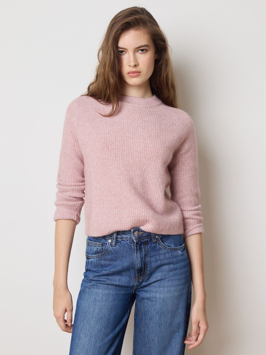 Pink Regular Fit Sweater_1