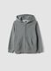 Grey marl sweatshirt in pure organic cotton with crew neck_0
