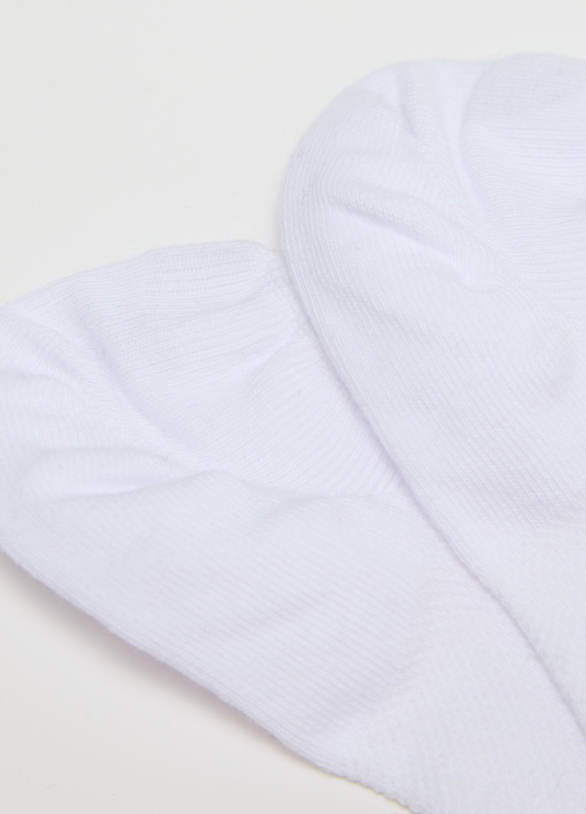 Three-pair pack white and black socks