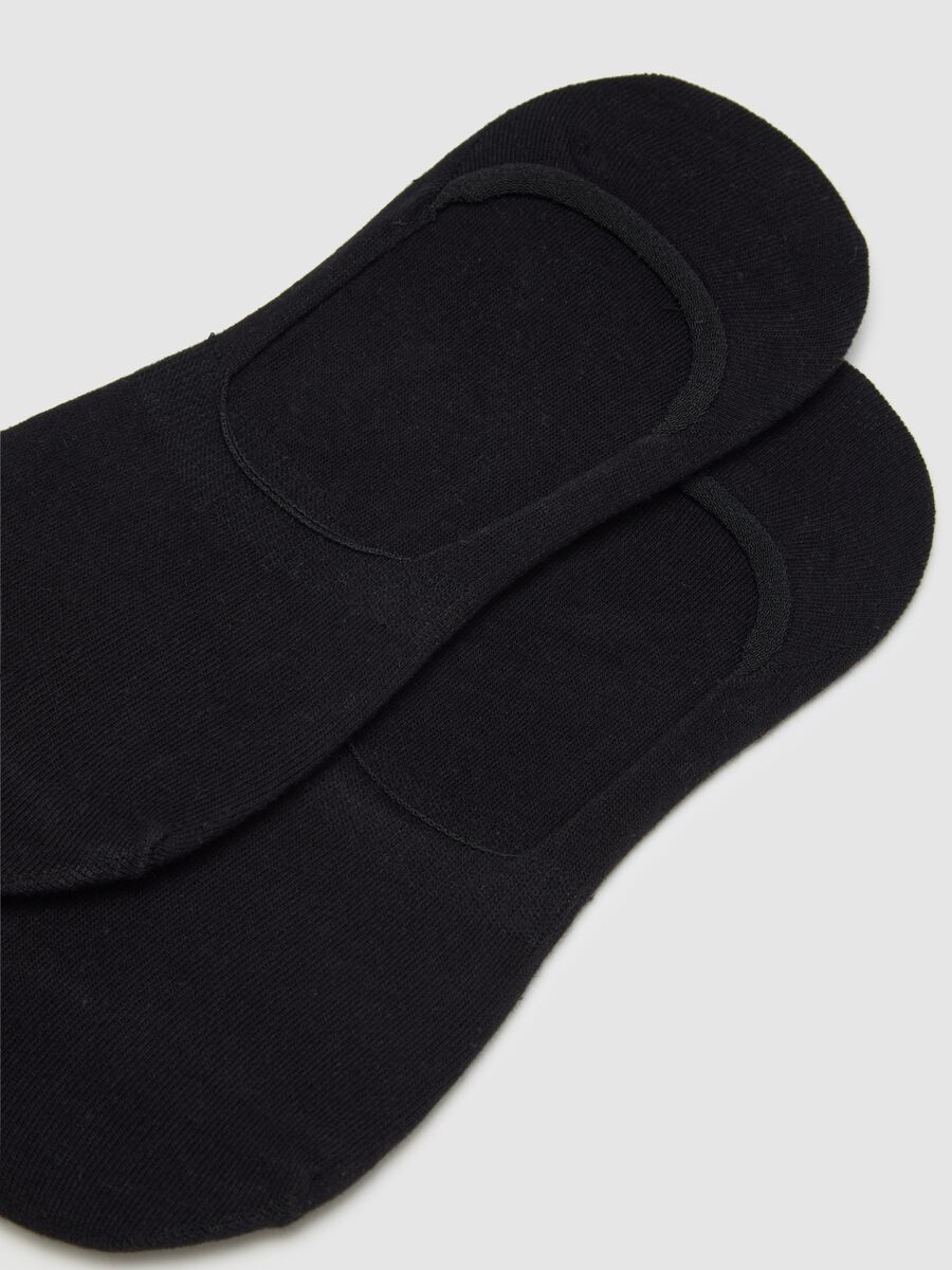 Women's black elasticated cotton socks set_2