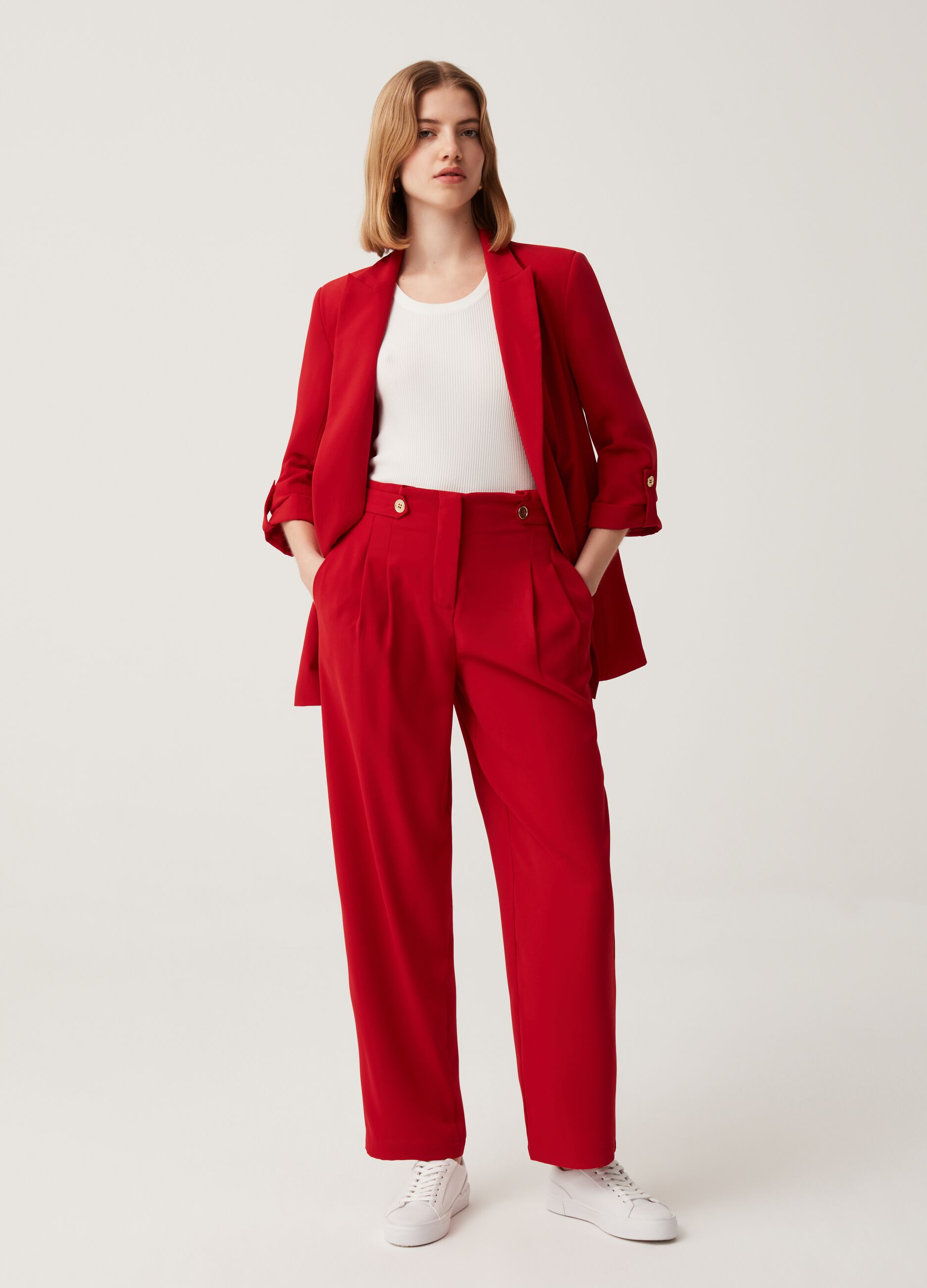 Ovs Pantalone a vita alta con pinces