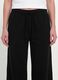 Pantaloni jogger neri baggy fit in puro cotone_3