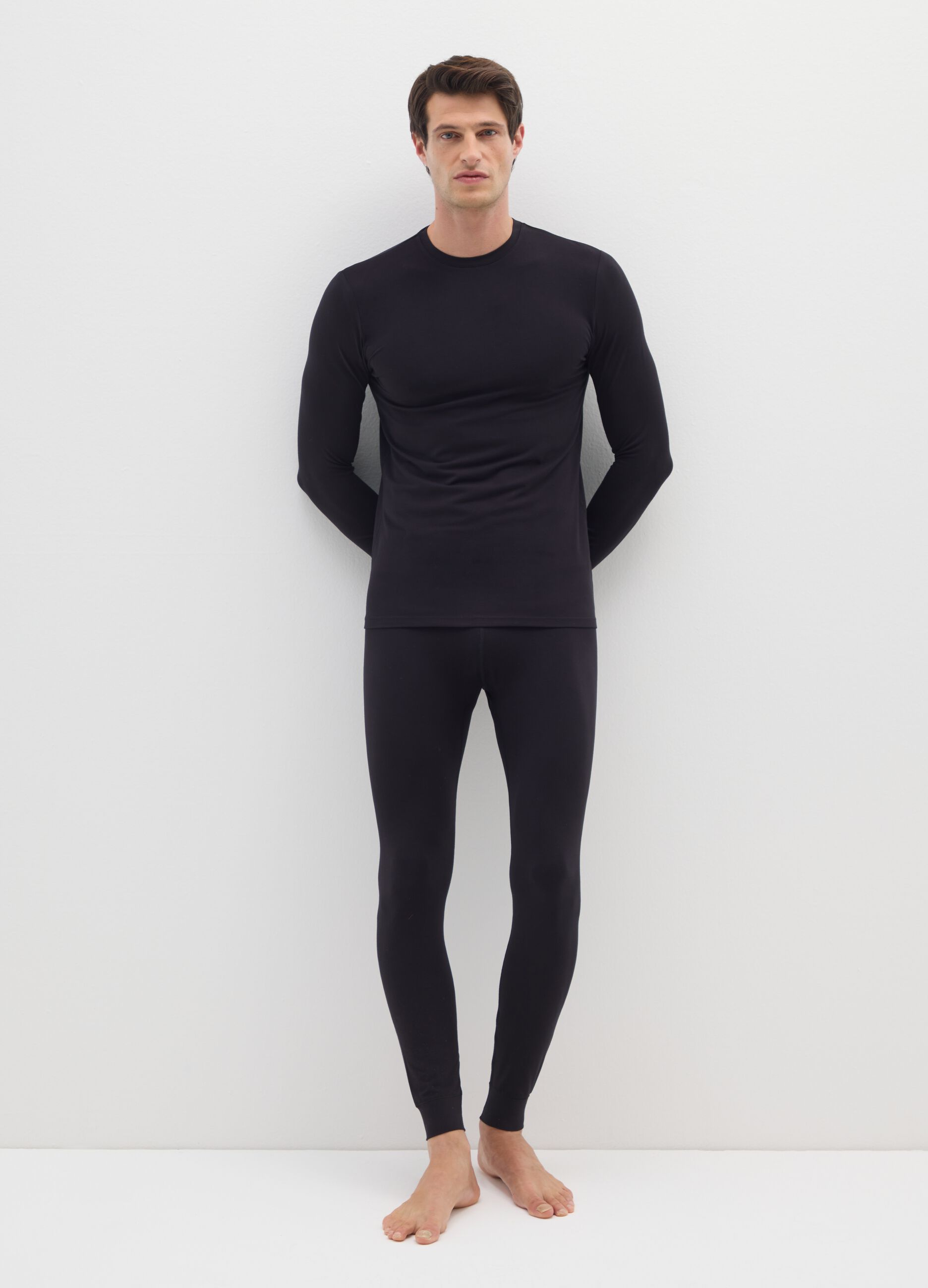 Black Regular Fit Leggings