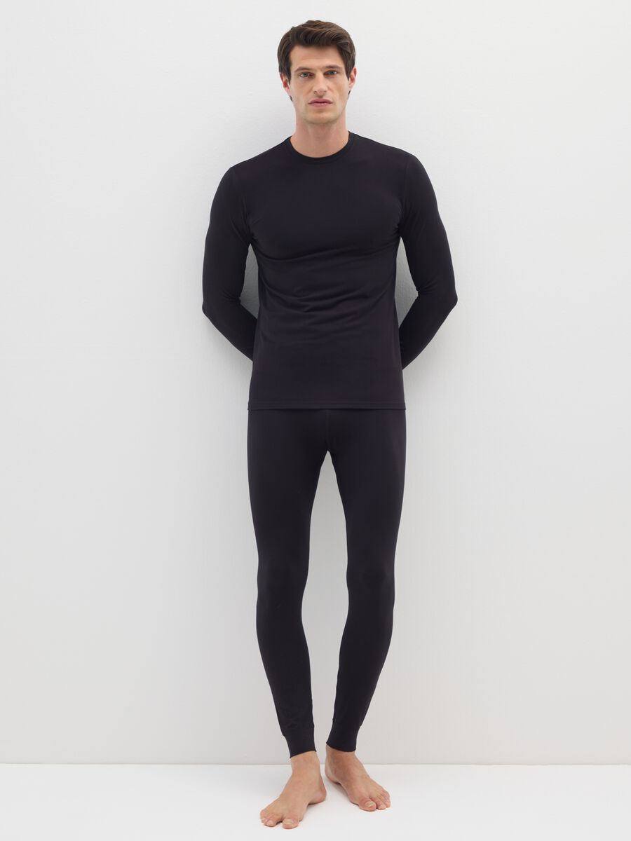 Black Regular Fit Leggings_0