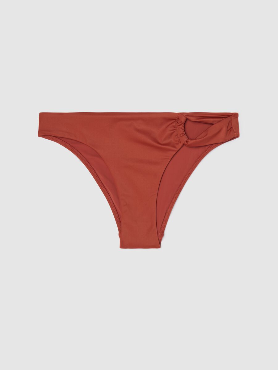 Women's bikini briefs in red stretch fabric_4