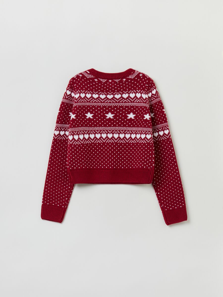 Christmas Jumper cropped con motivo jacquard_1