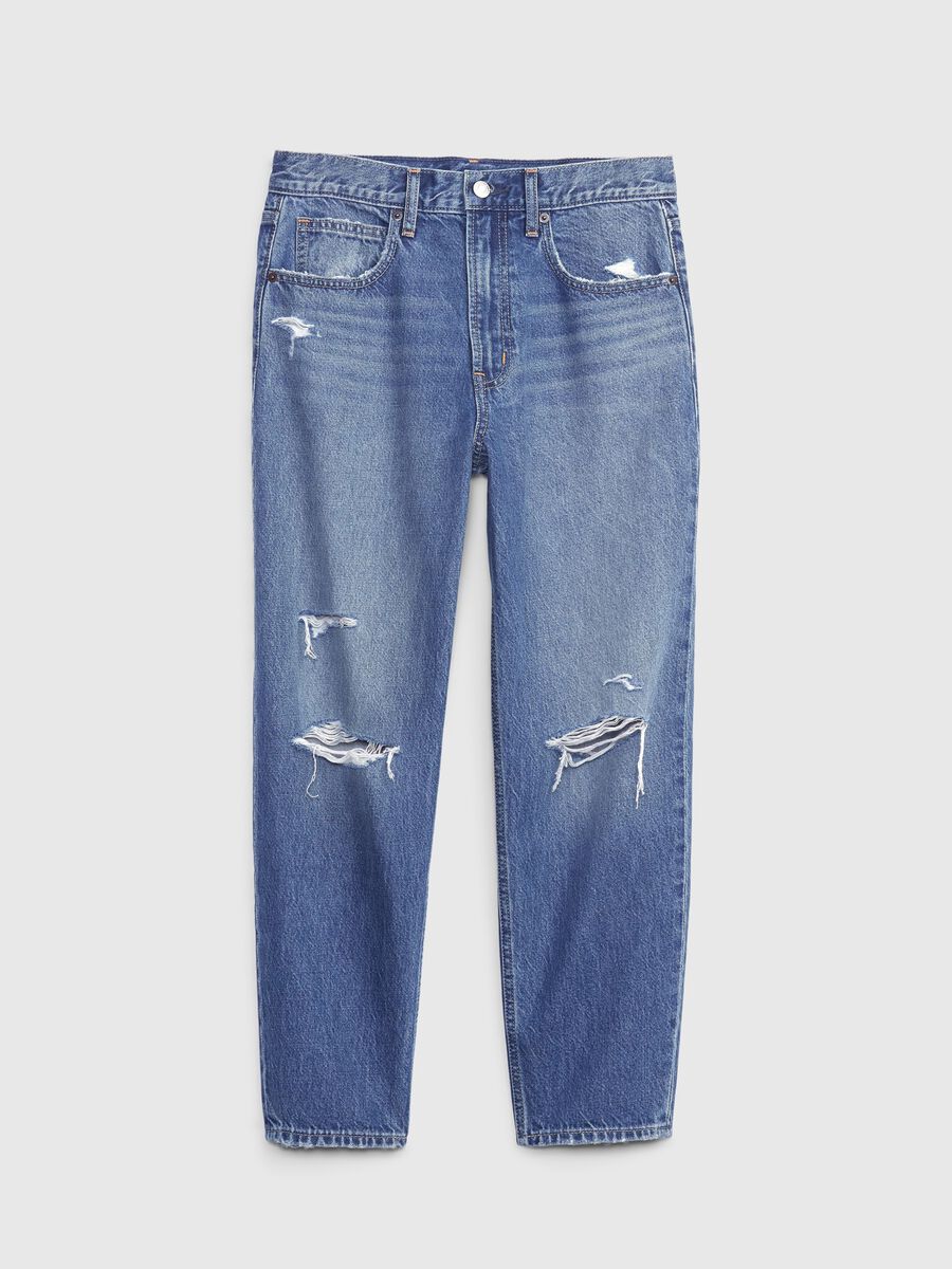 Barrel-leg jeans with rips_4
