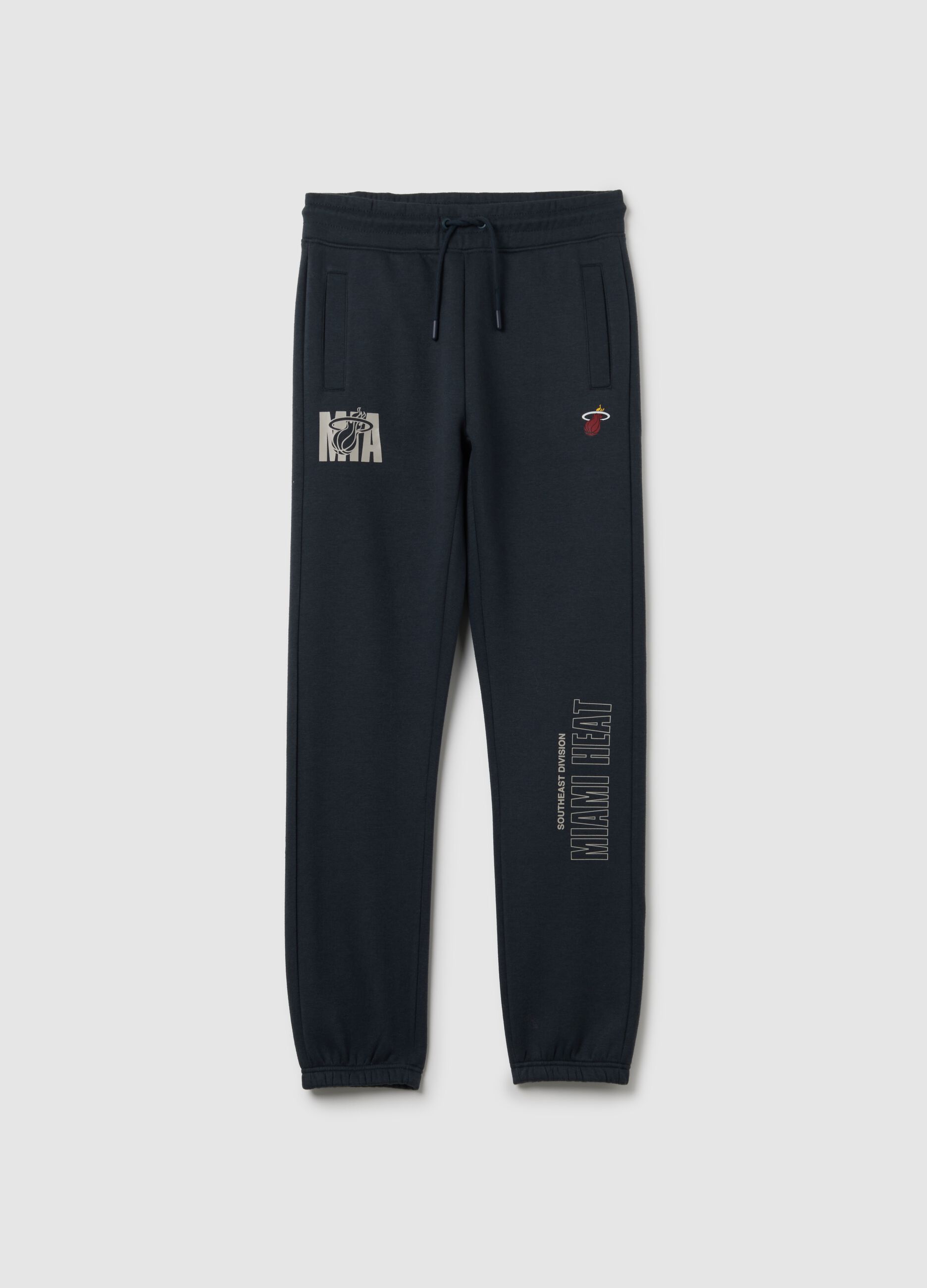 Children's blue cotton blend regular fit trousers Miami Heat