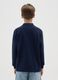 Boys' Blue Cotton Henley Shirt Regular Fit_1