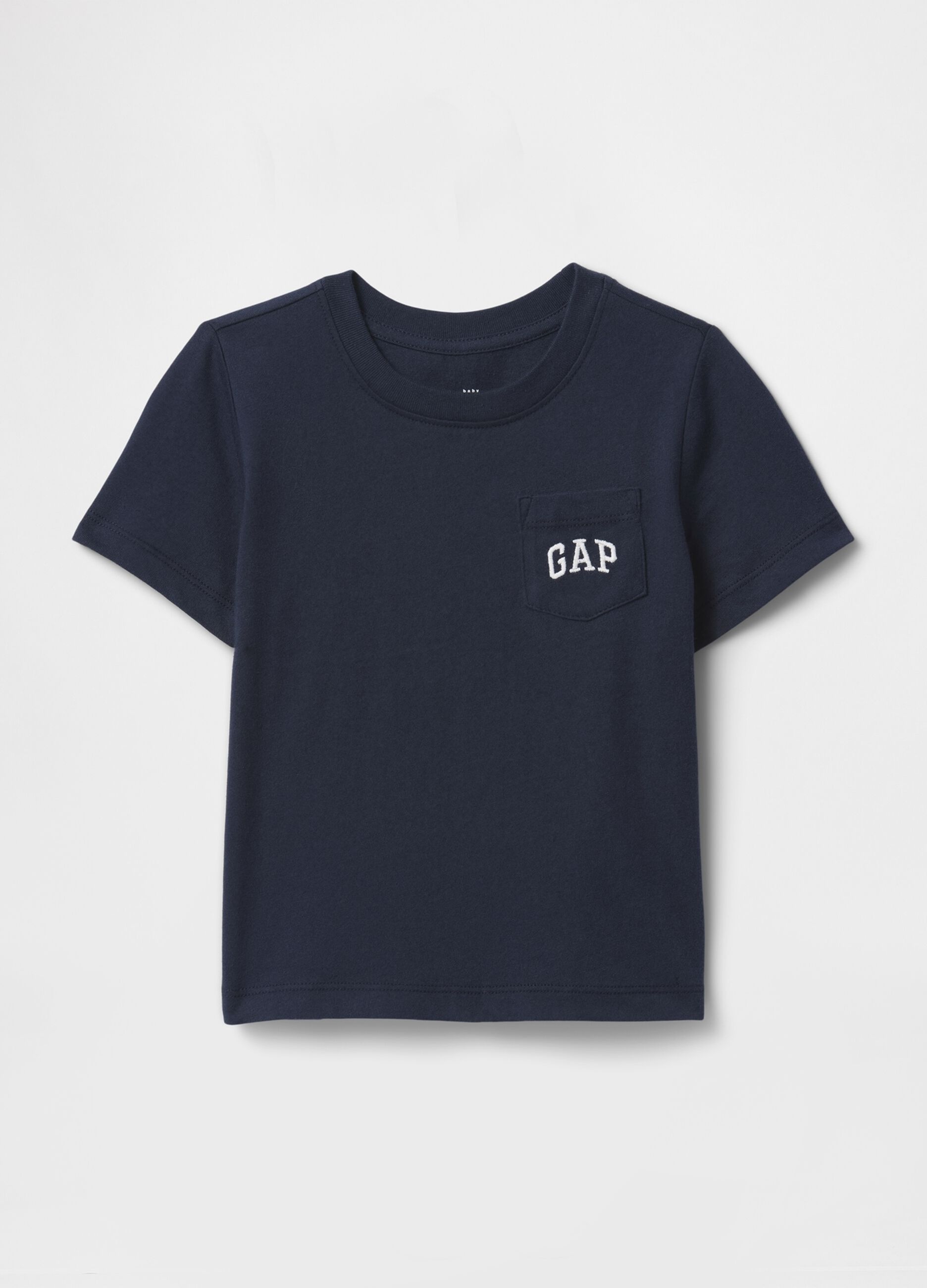 Blue Crew Neck T-shirt with GAP Pocket