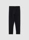 Girls' Black Stretch Cotton Leggings_0