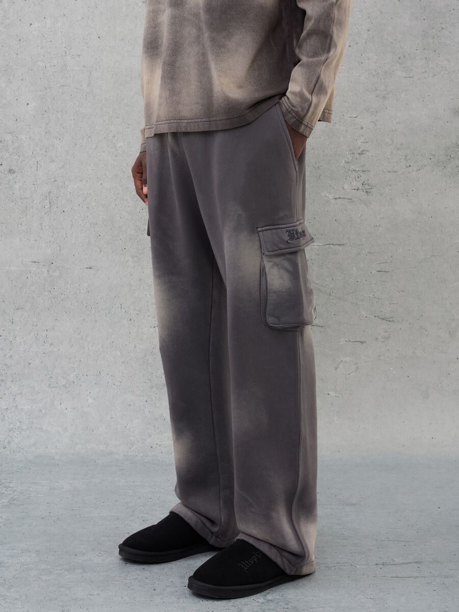 Cargo Sweatpants Vintage Grey & Sand dye_2