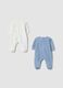 2-pack of blue and white cotton-blend sleepsuits for baby_1