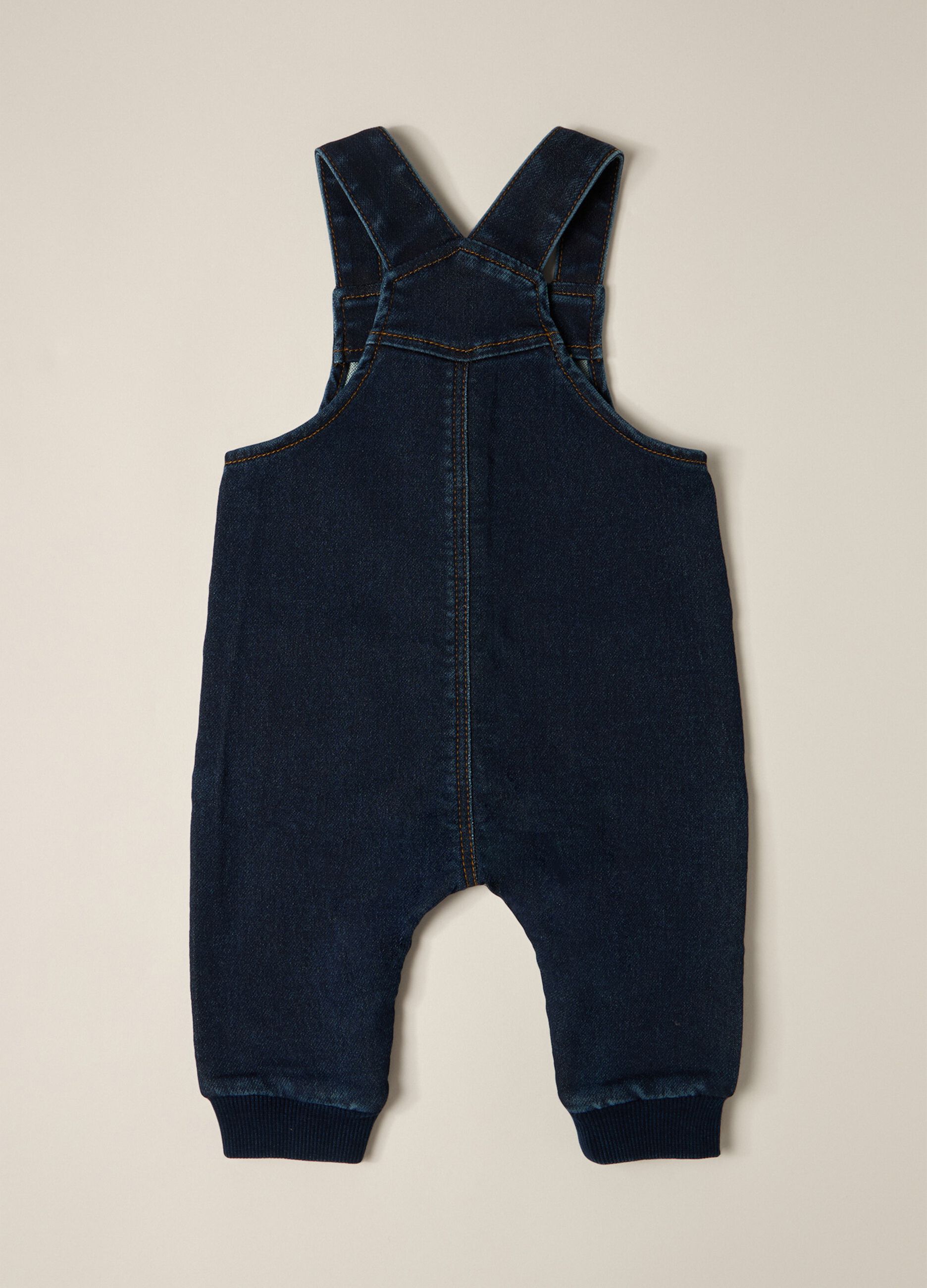 IANA Baby French Terry Denim Dungarees