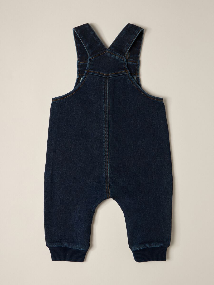 IANA Baby French Terry Denim Dungarees_1
