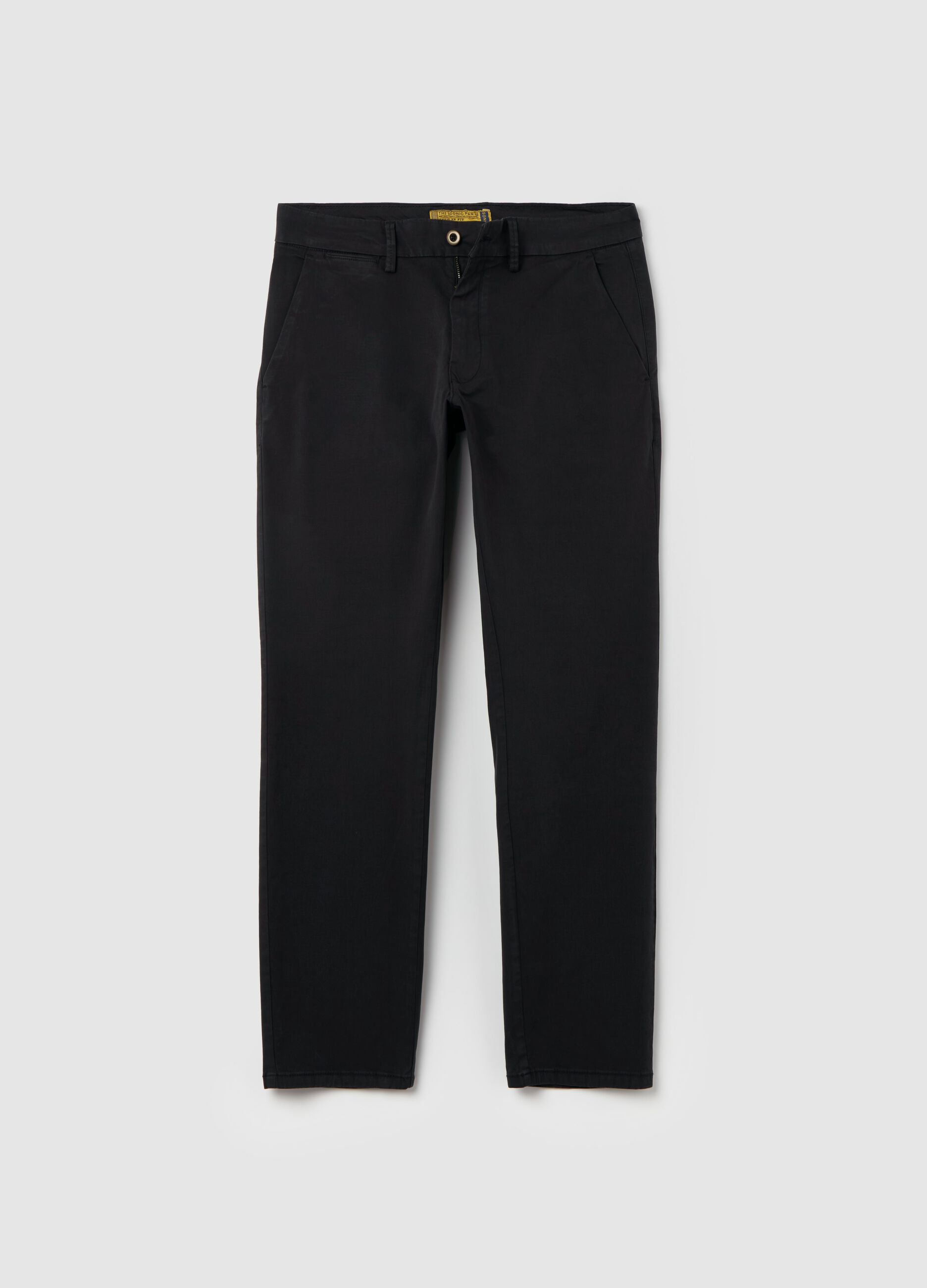 Regular-fit chino trousers in stretch cotton