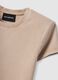 Beige stretch cotton fitted t-shirt_5