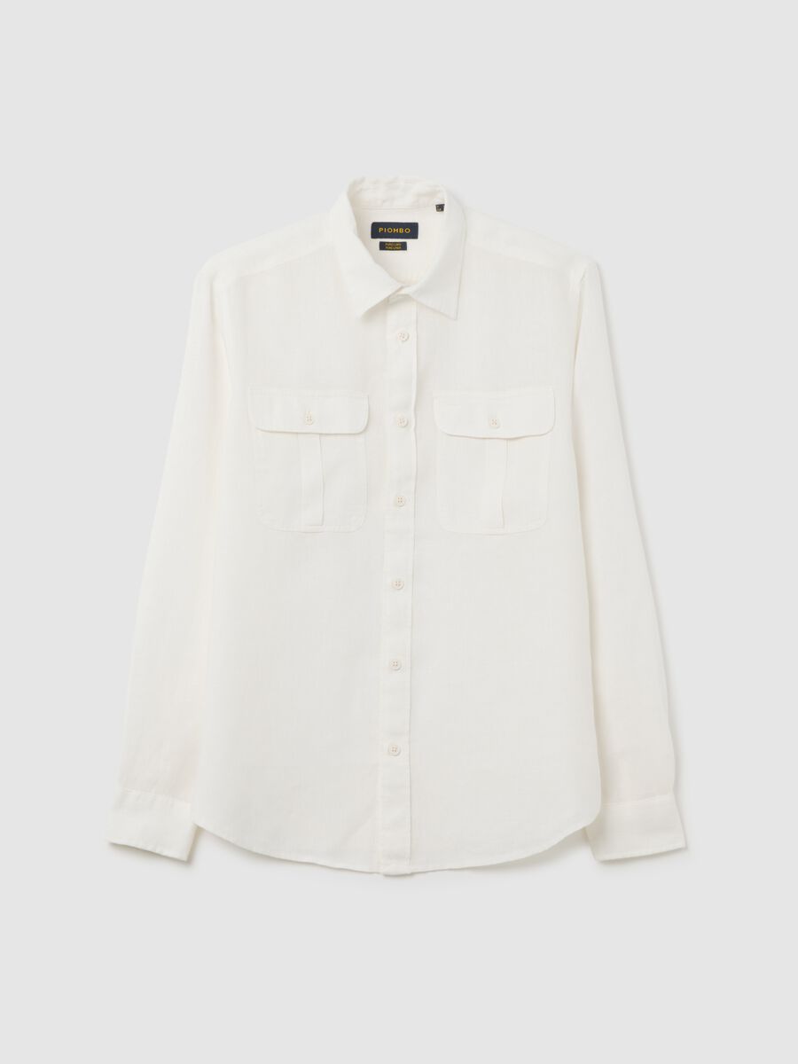Classic white linen shirt by Piombo_4