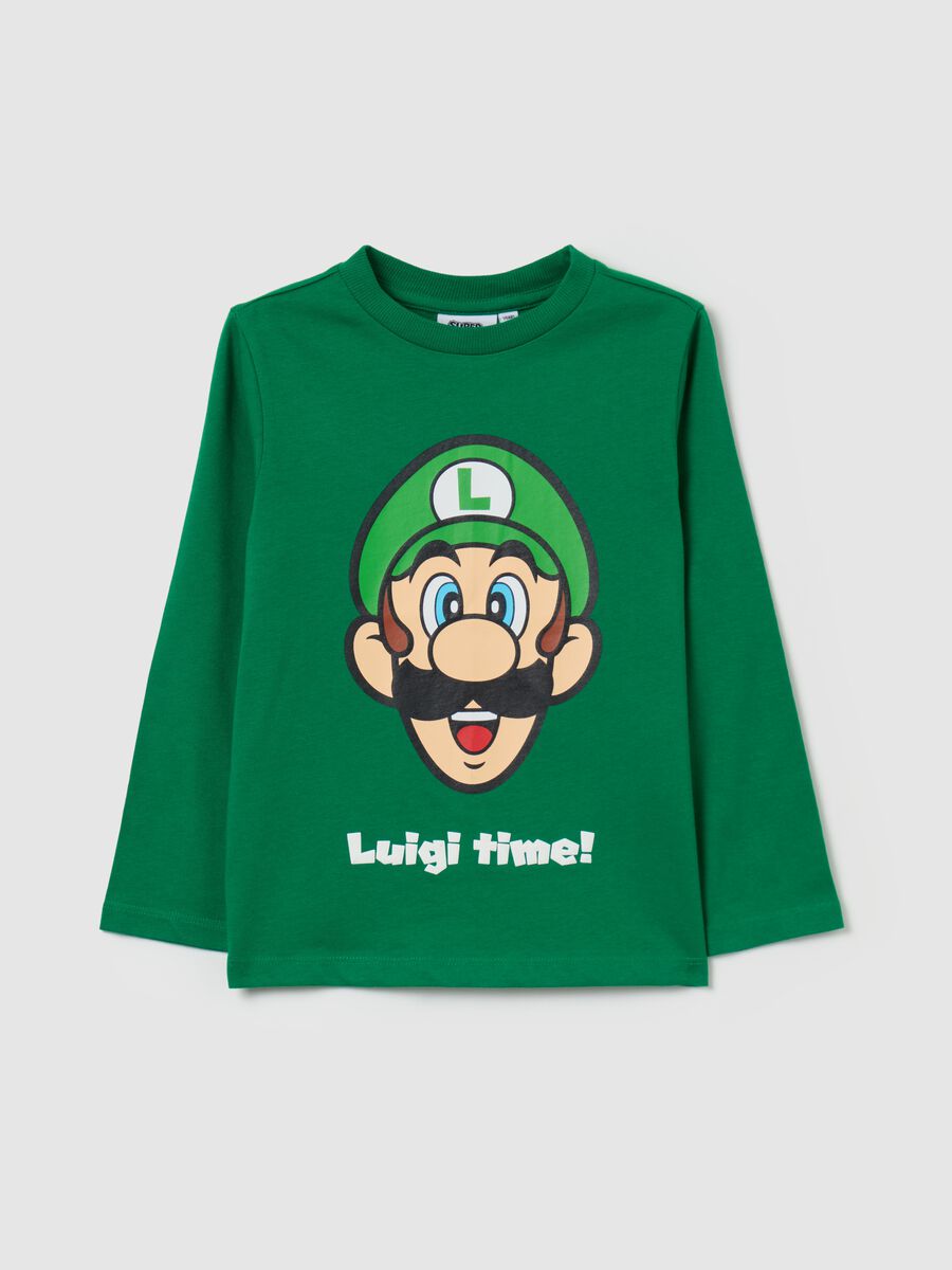 Long-sleeved T-shirt with Super Mario™ Luigi print_0