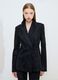 Black Faux Suede Blazer_1