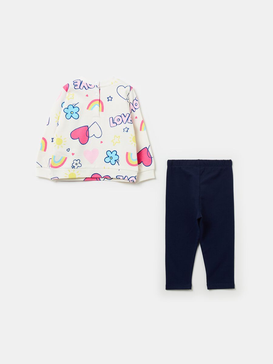 French terry jogging set with print_1