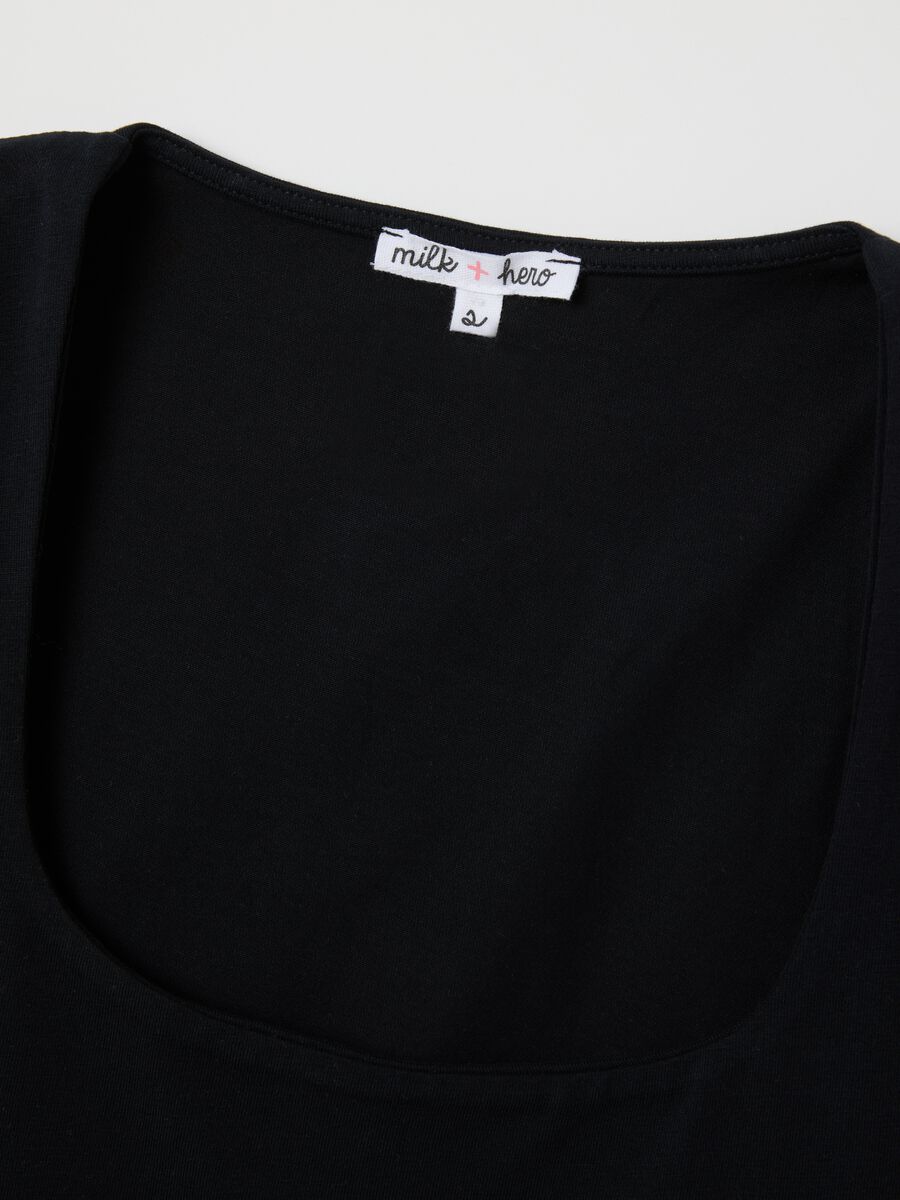 Women's Black Fitted Cotton Tank Top_5