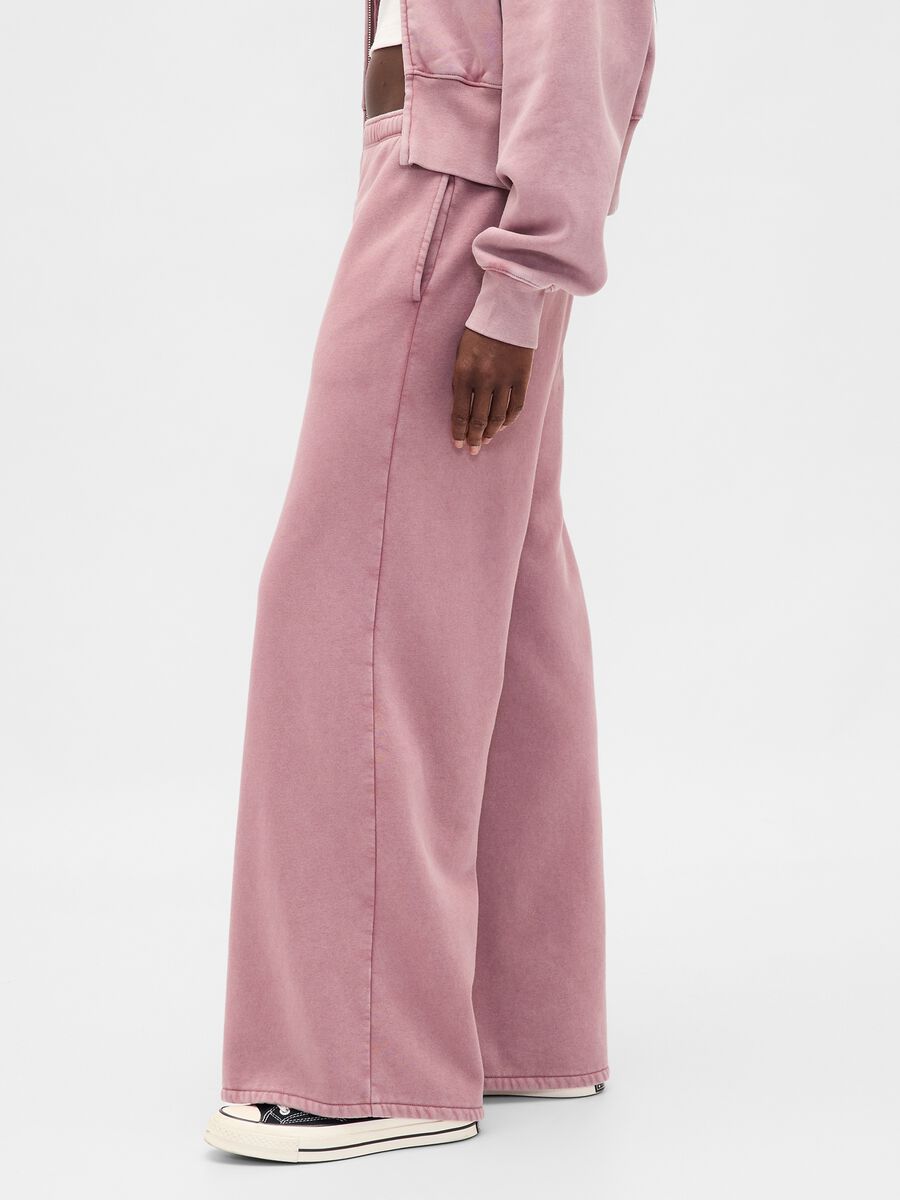 Women's Pink Trousers in Cotton and Polyester Blend_4