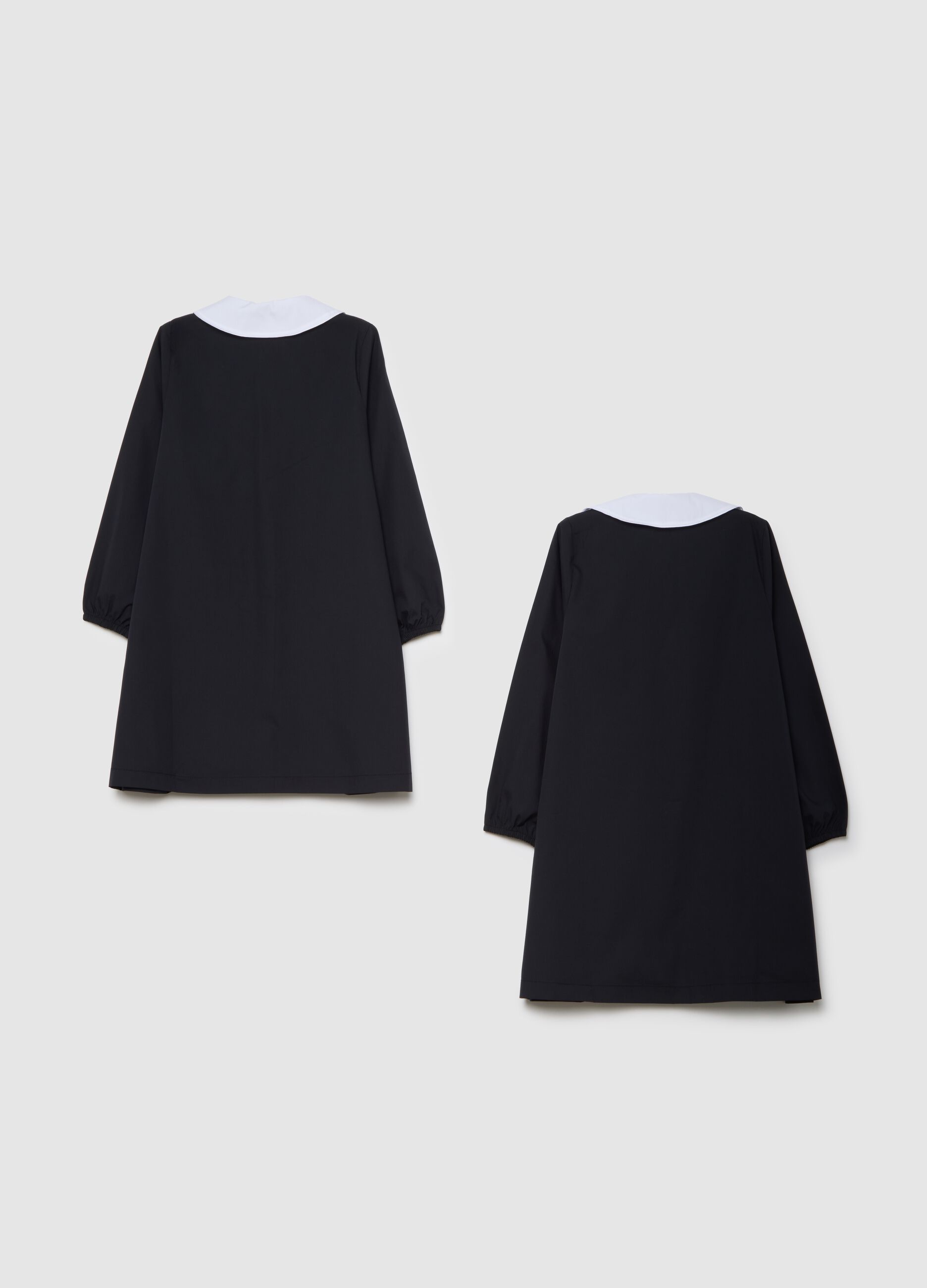Bipack grembiuli scolastici da bambina in misto cotone con colletto
