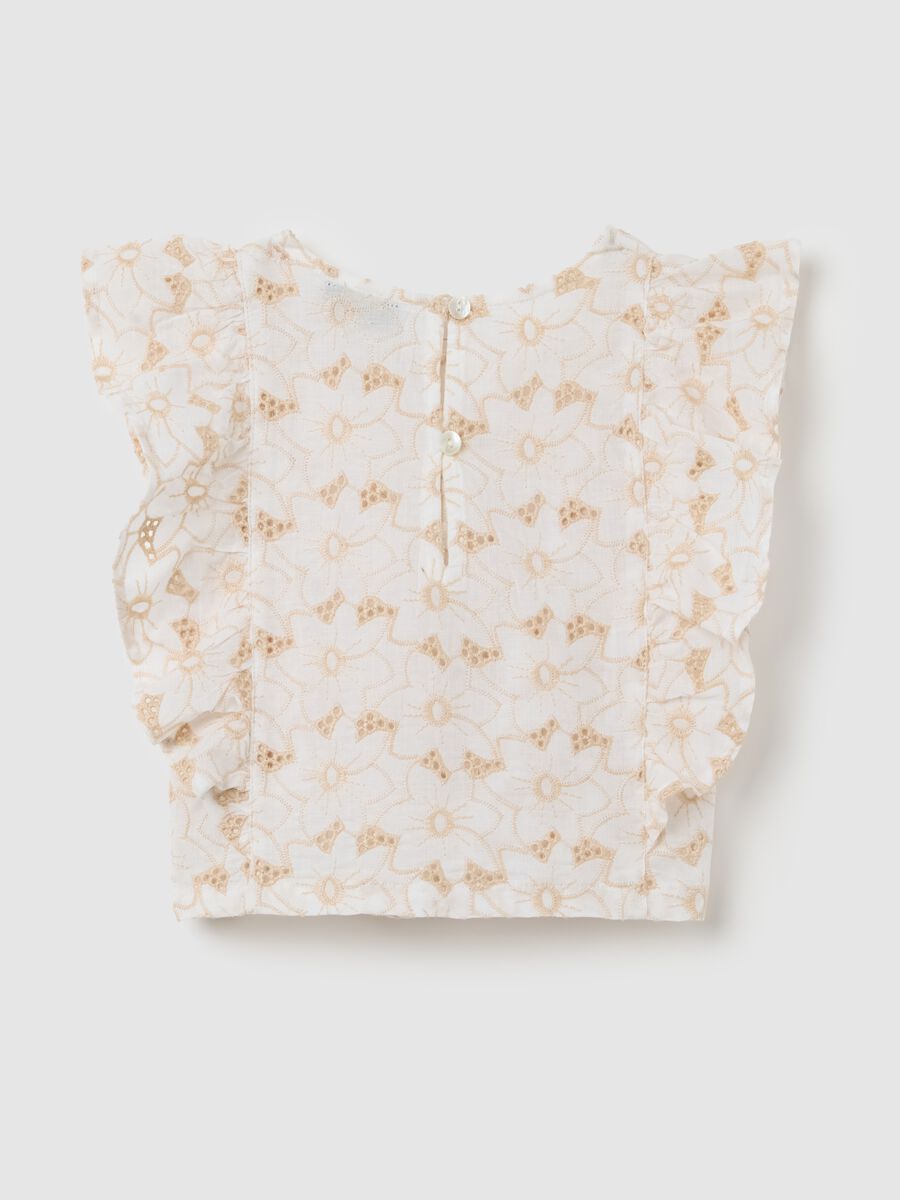 Sleeveless blouse in floral cotton_1
