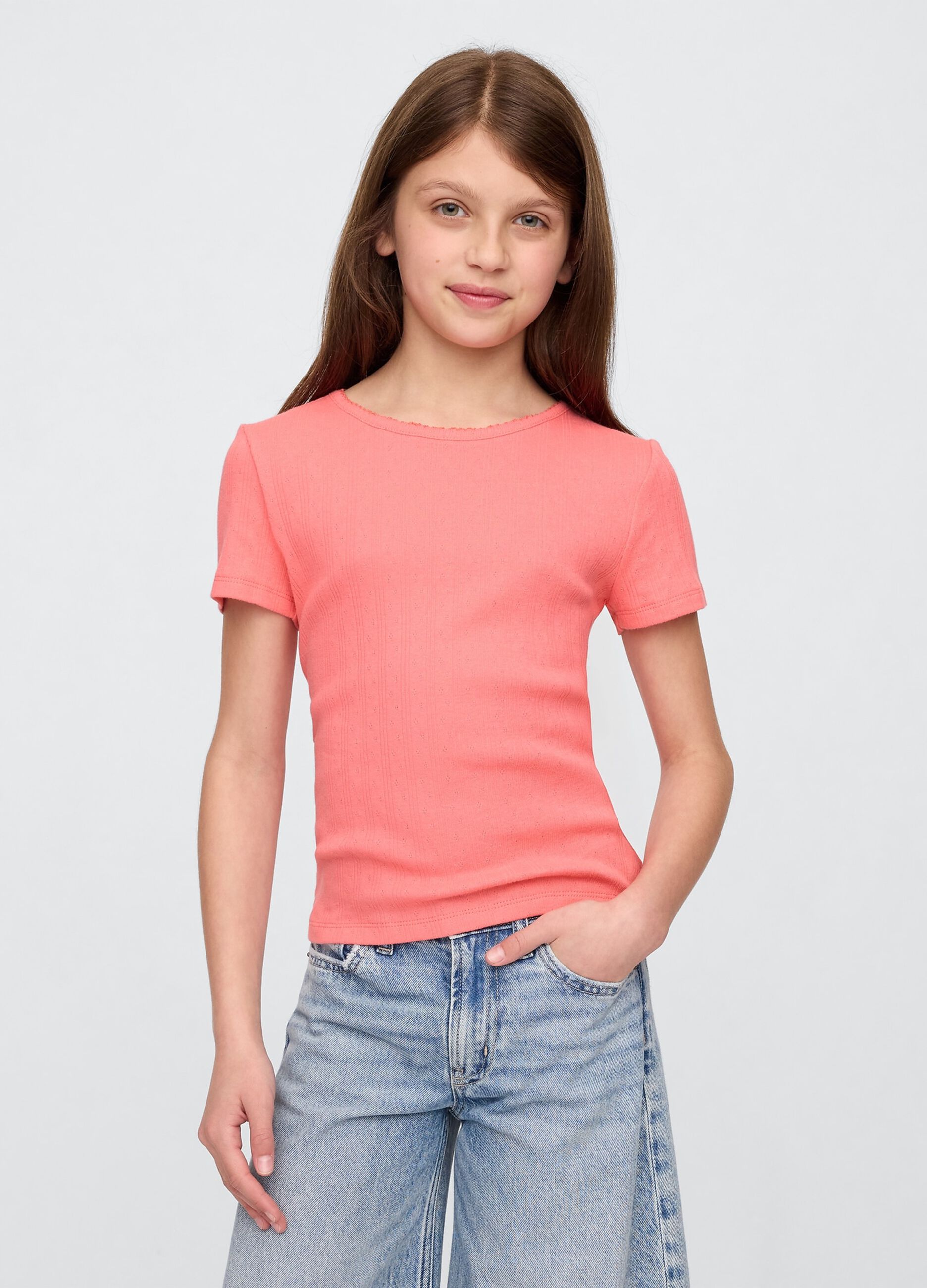 Ribbed Pink T-shirt