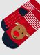 2-pack of red and green Christmas-themed socks in stretchy organic cotton_1